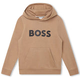 Felpa con Cappuccio e Stampa Logo BOSS per Bambini - Comfort e Stile in Ogni Dettaglio