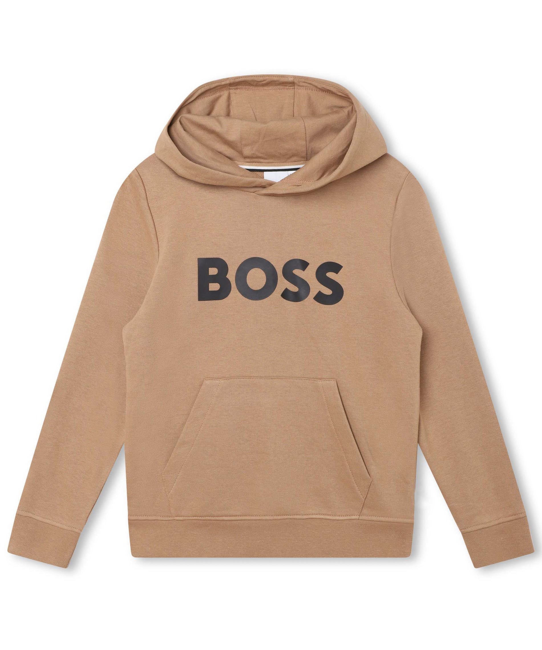 Felpa con Cappuccio e Stampa Logo BOSS per Bambini - Comfort e Stile in Ogni Dettaglio