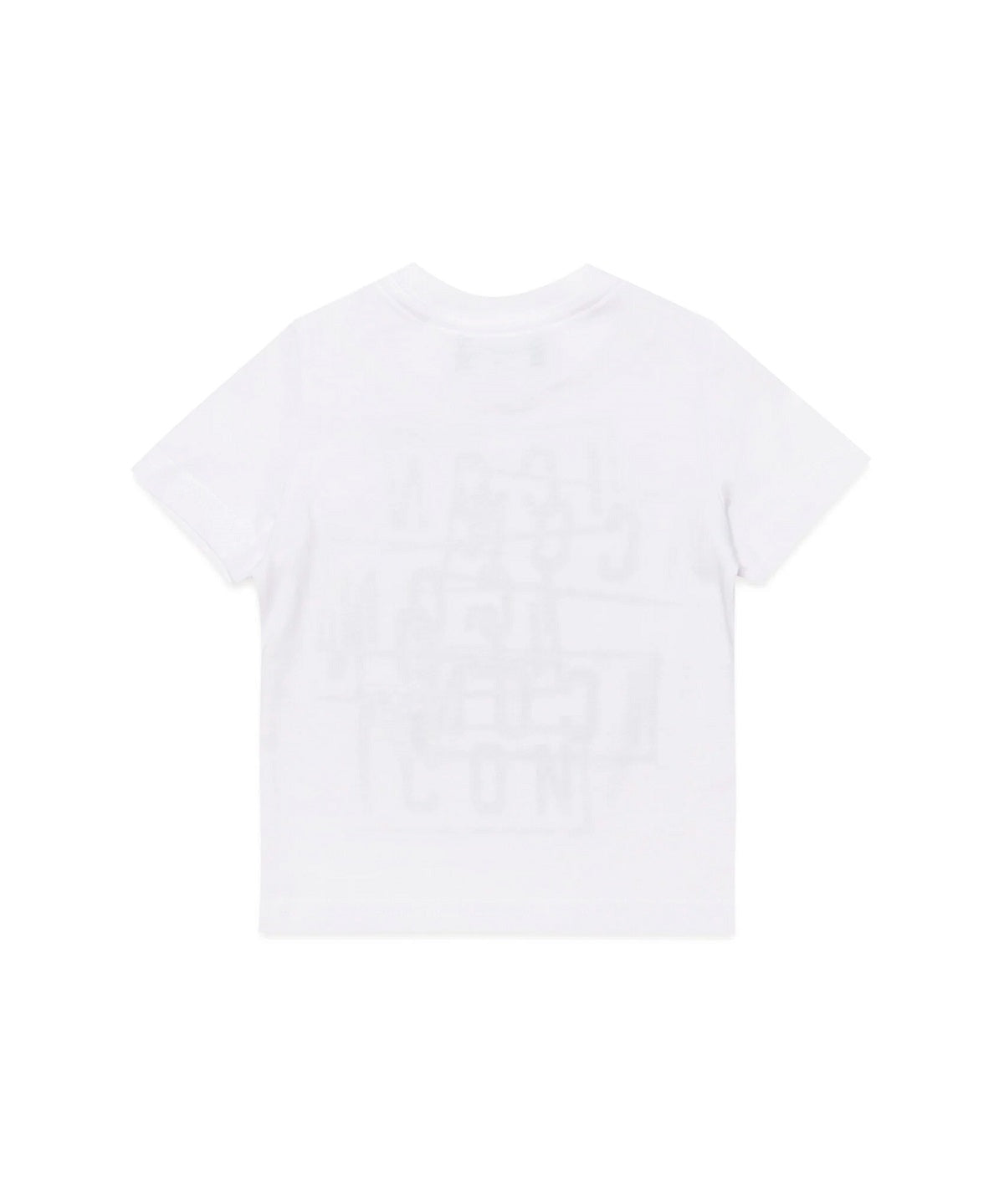 Dsquared2 Kids T-Shirt Bianca con Stampa Icon Displaced per Neonati