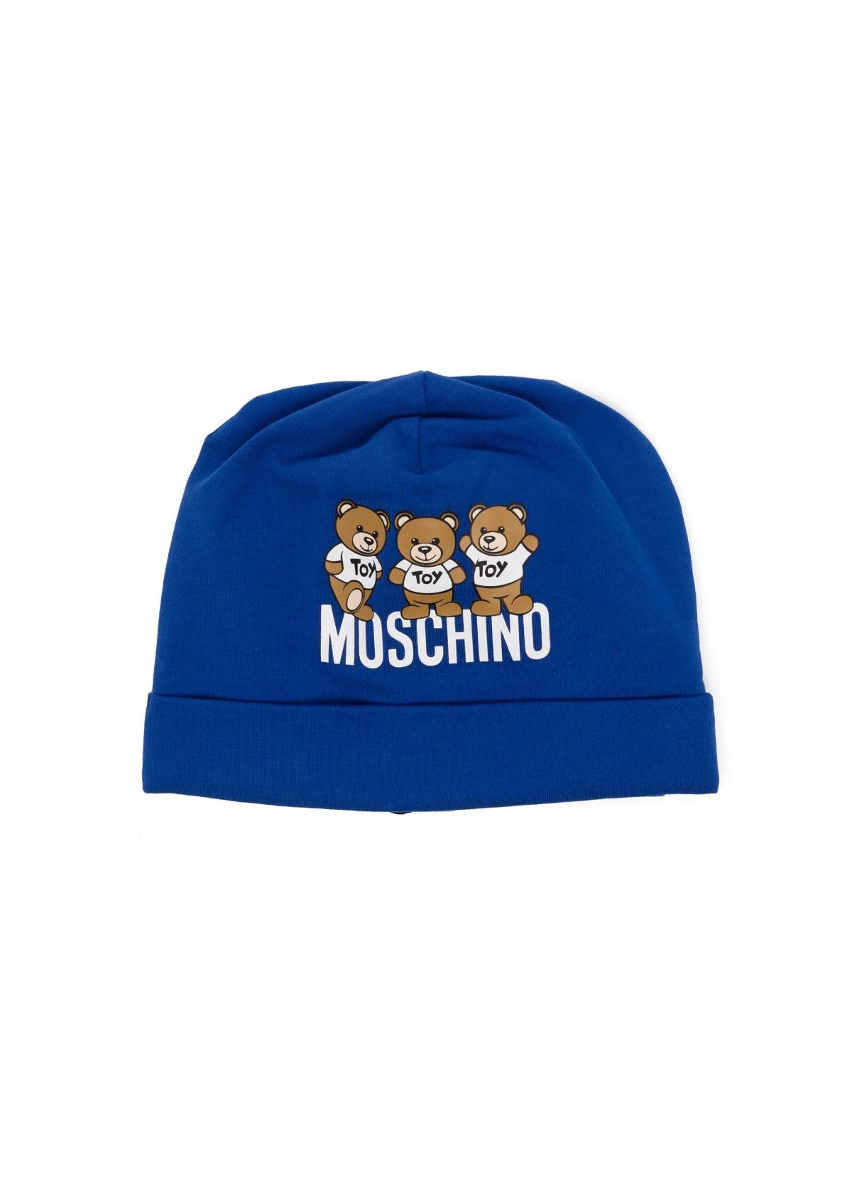 Moschino Kids Cappellino Blu con Stampa Orsetti