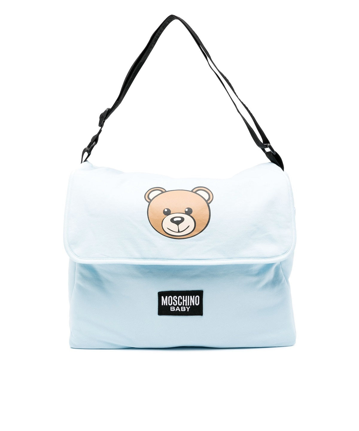 Moschino Kids Borsa Mamma Teddy Bear Celeste con Fasciatoio