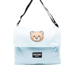 Moschino Kids Borsa Mamma Teddy Bear Celeste con Fasciatoio