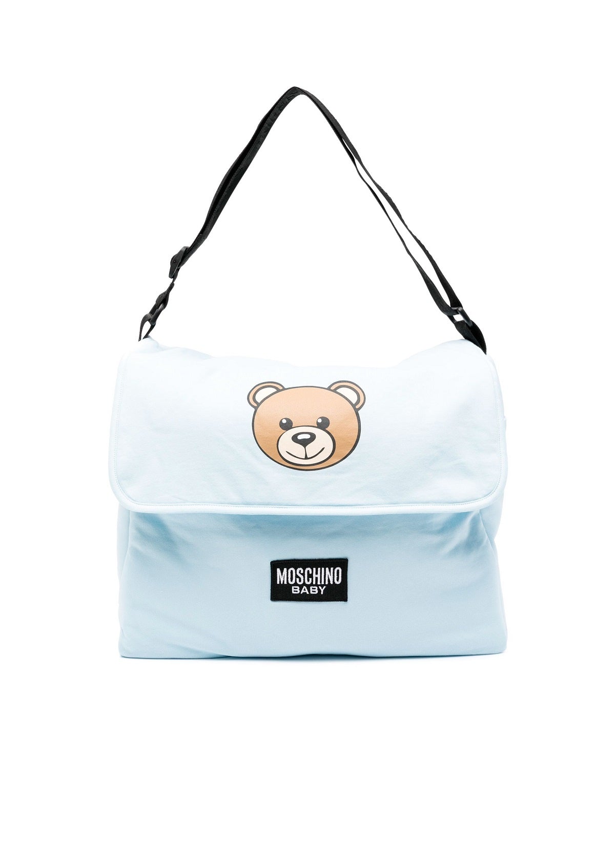 Moschino Kids Borsa Mamma Teddy Bear Celeste con Fasciatoio