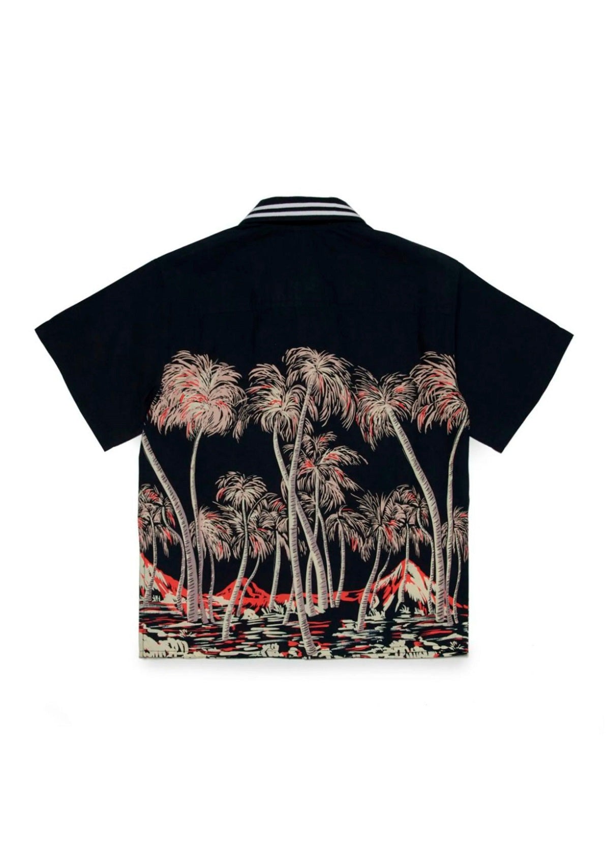 N°21 Kids Camicia Bowling in Popeline con Stampa Palme