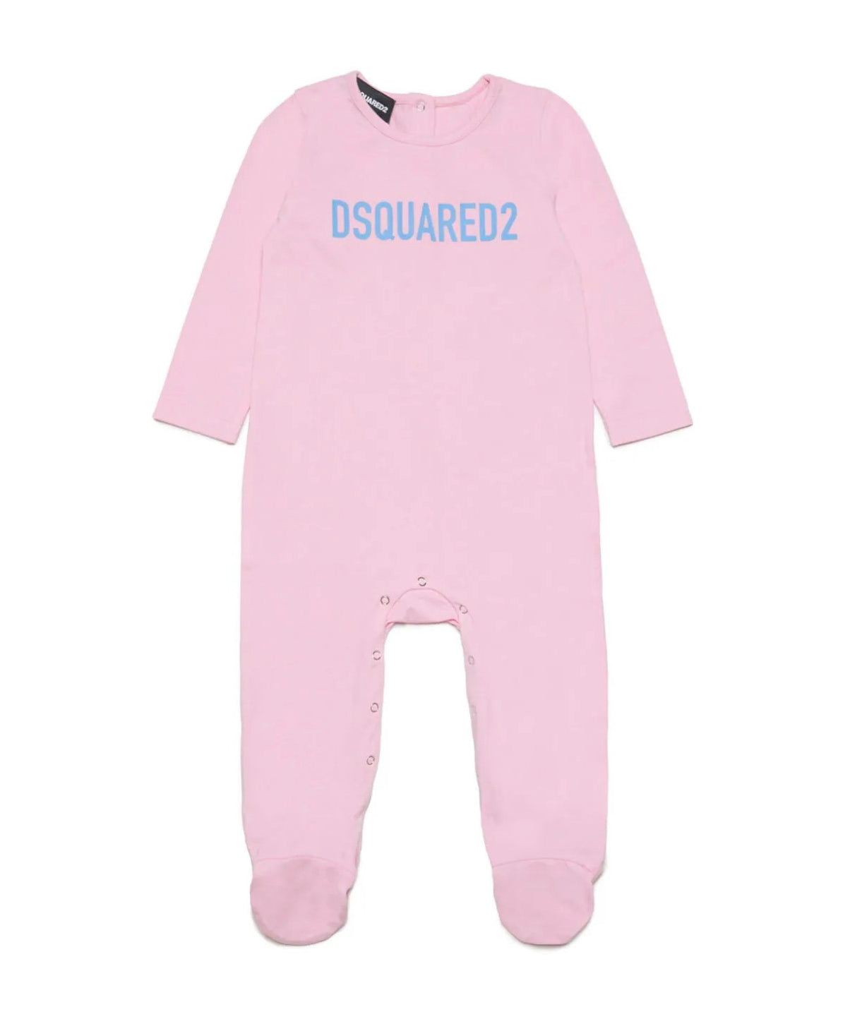 Pigiama DSquared2 Kids Rosa Chiaro con Stampa Logo | Maniche Lunghe | Chiusura con Bottoni a Pressione