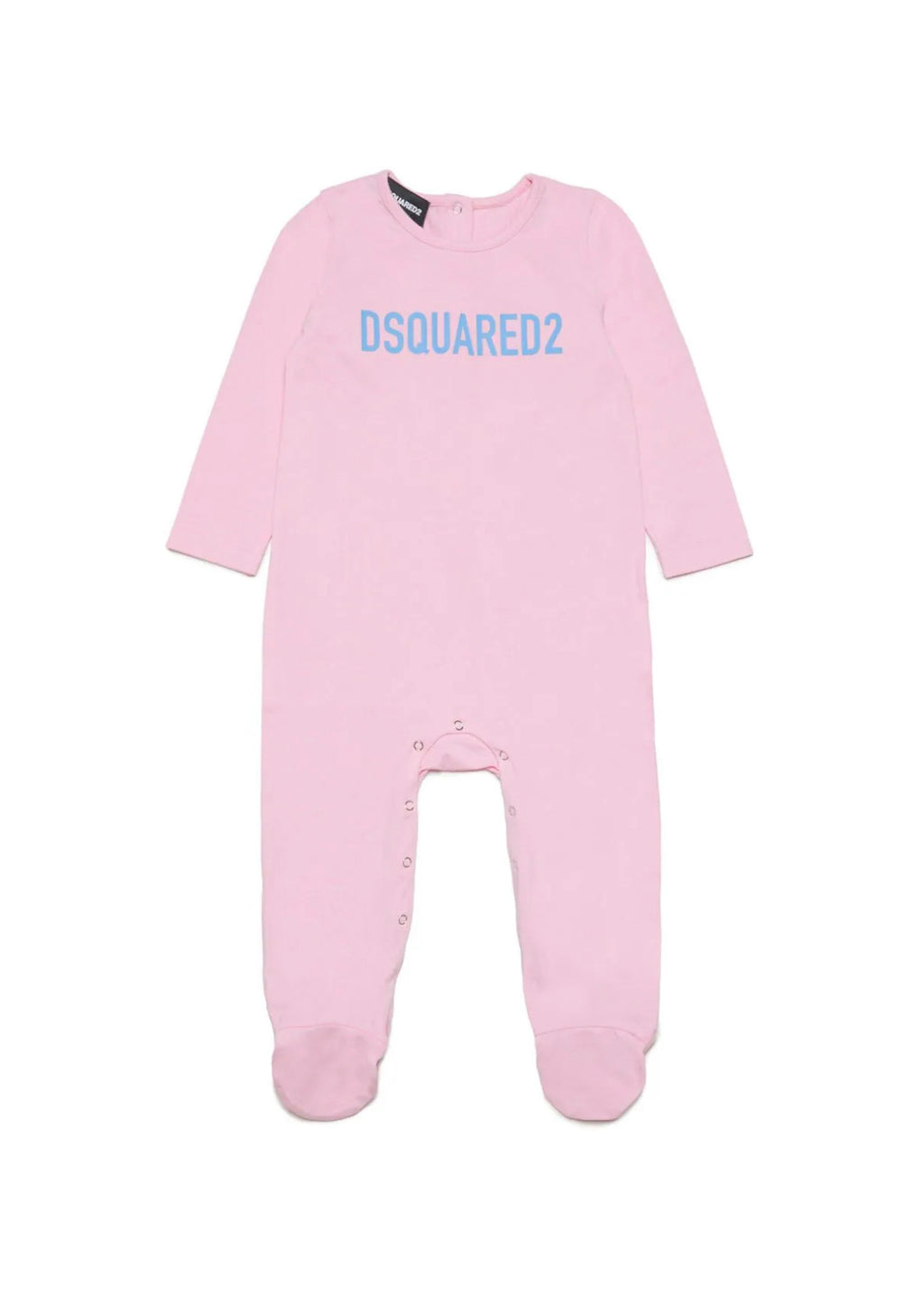 Pigiama DSquared2 Kids Rosa Chiaro con Stampa Logo | Maniche Lunghe | Chiusura con Bottoni a Pressione