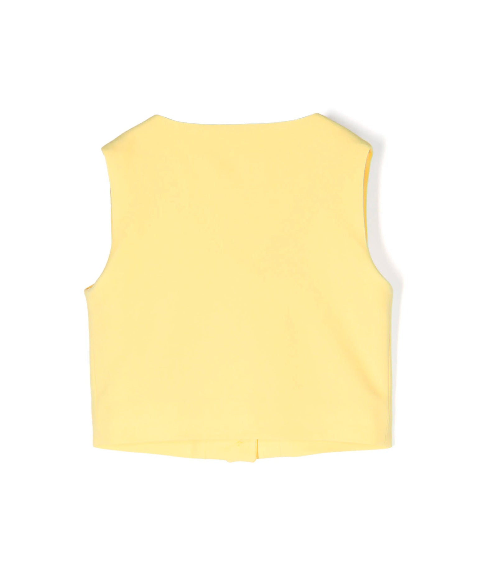Msgm Kids Gilet Giallo con Stampa Logo per Bambine