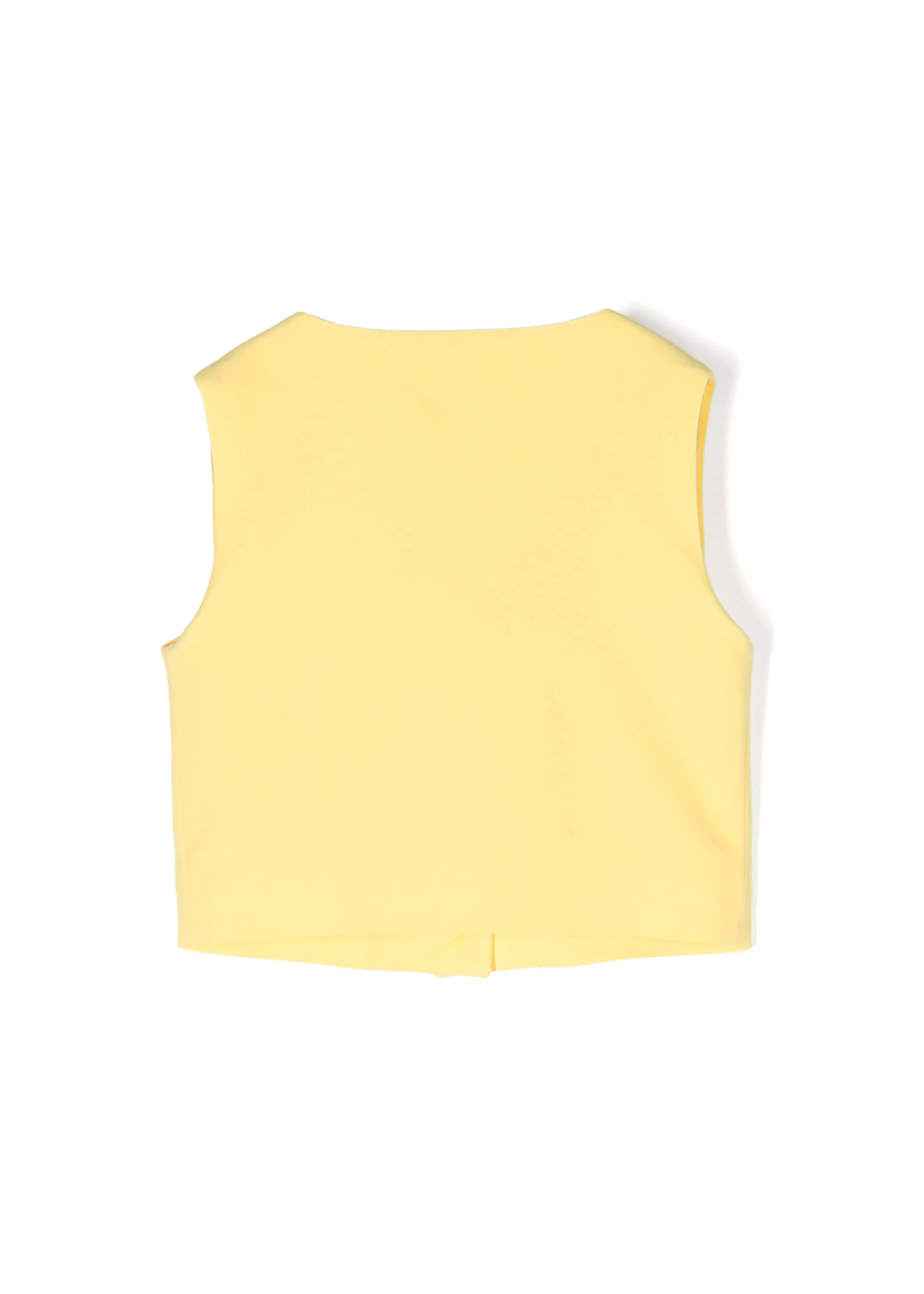 Msgm Kids Gilet Giallo con Stampa Logo per Bambine