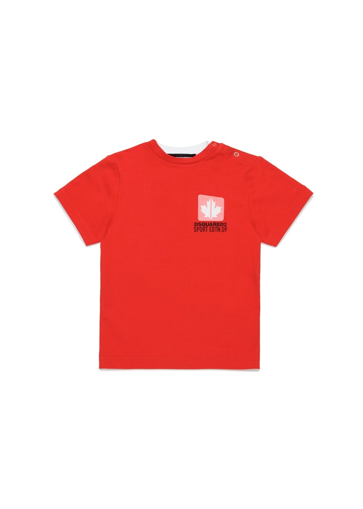 Dsquared Kids T-shirt Bicolor con Grafica Leaf per Neonati