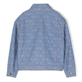 Moschino Kids Giubbino di Jeans Logo All-over