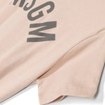 MSGM Kids T-Shirt Beige con Stampa Logo
