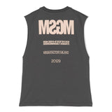 MSGM Kids Canotta Piombo con stampa Logo per Bambini