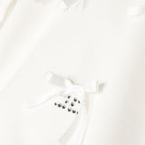 Elisabetta Franchi My Baby Girl's Bow Romper in Cream: Comfort and Style Without Comparison