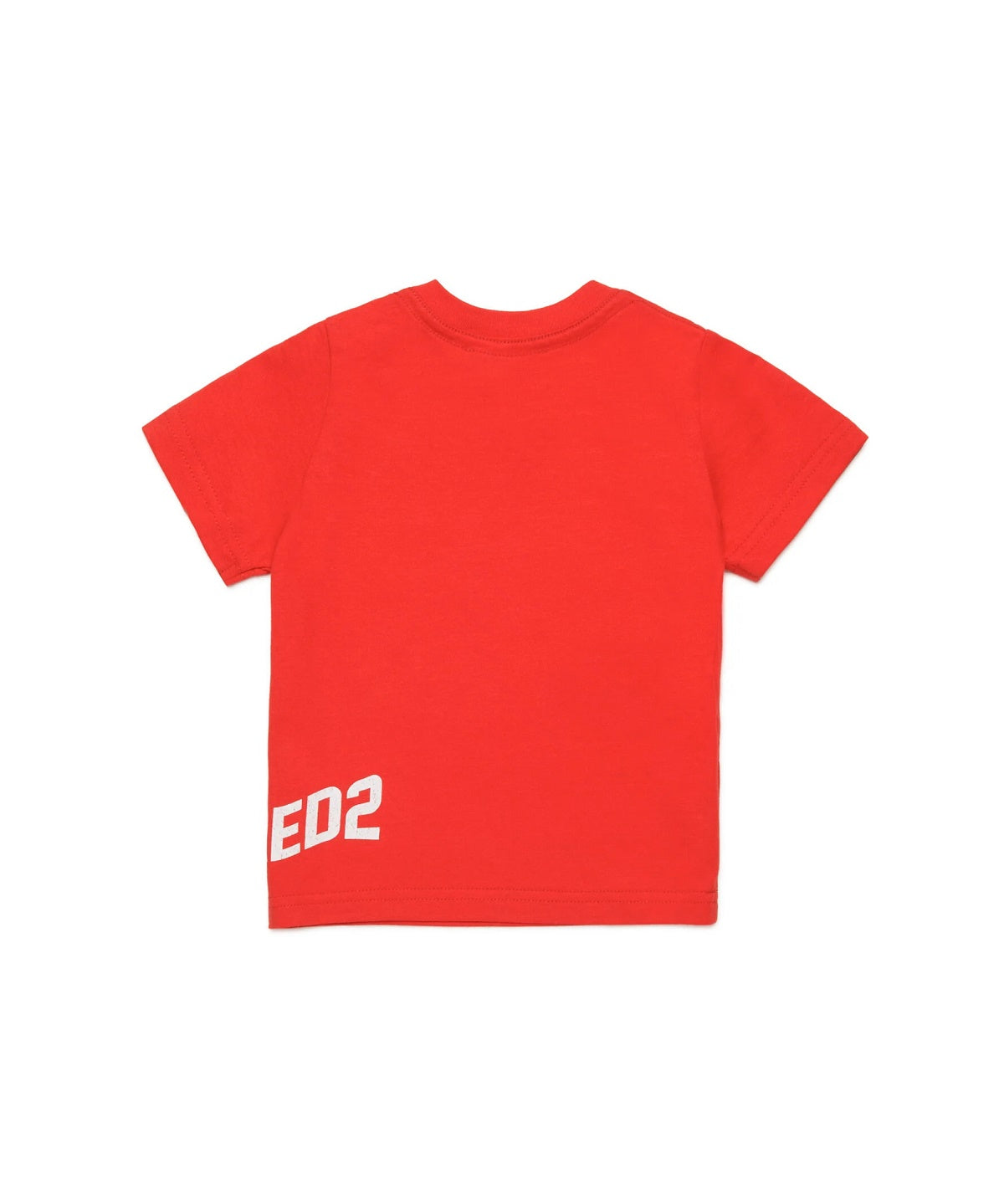 Dsquared2 Kids T-shirt Rossa con Logo Effetto Wave per Neonati