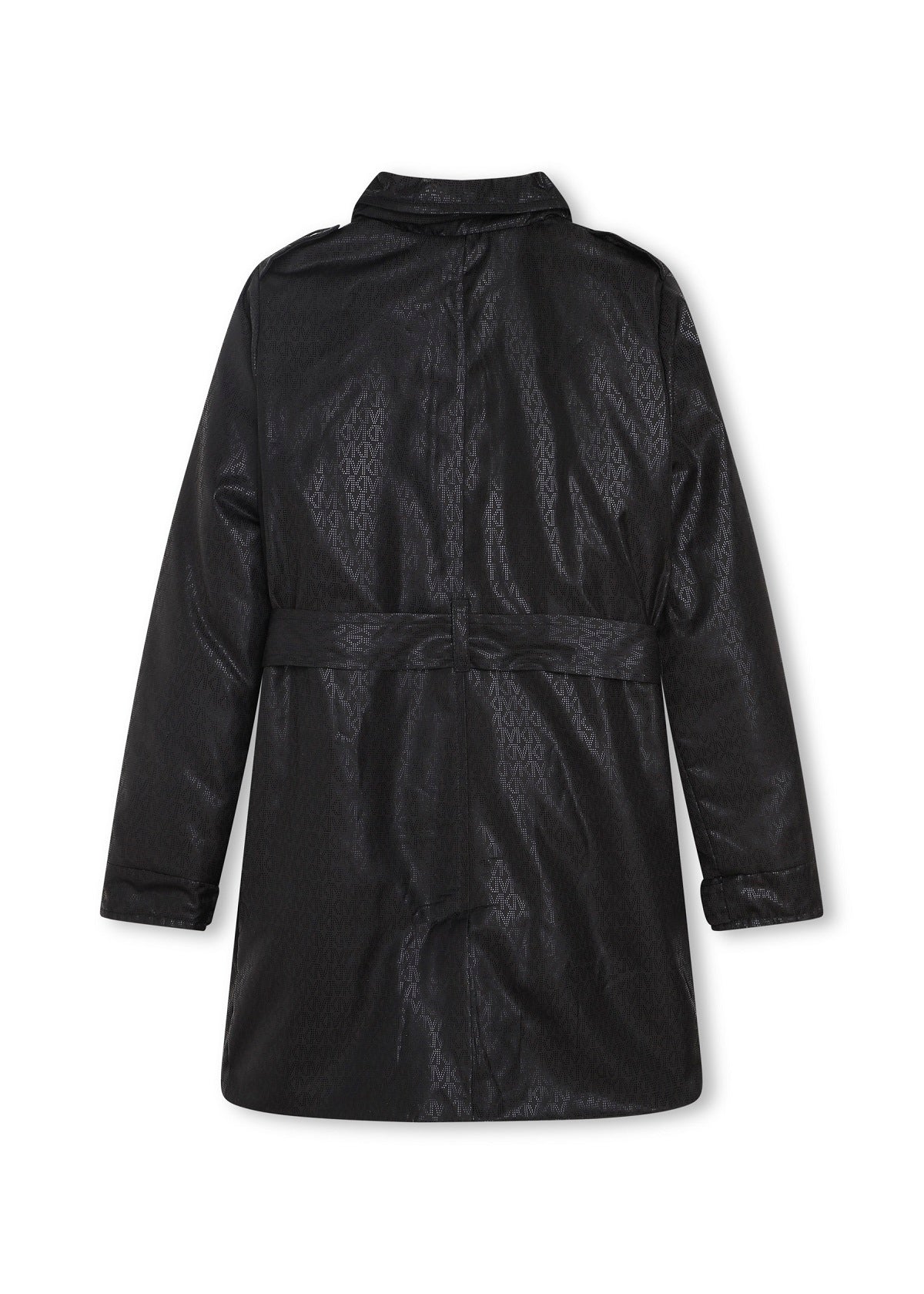 Trench Doppiopetto Michael Kors per Bambini - Nero con Monogramma All-Over 