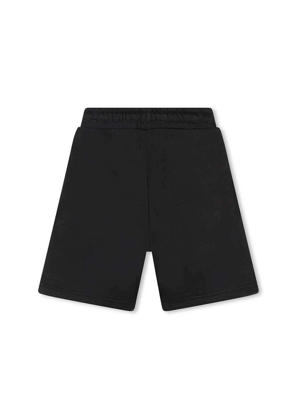 Boss Kids Short Nero con Stampa Logo per Bambini