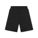 Boss Kids Short Nero con Stampa Logo per Bambini