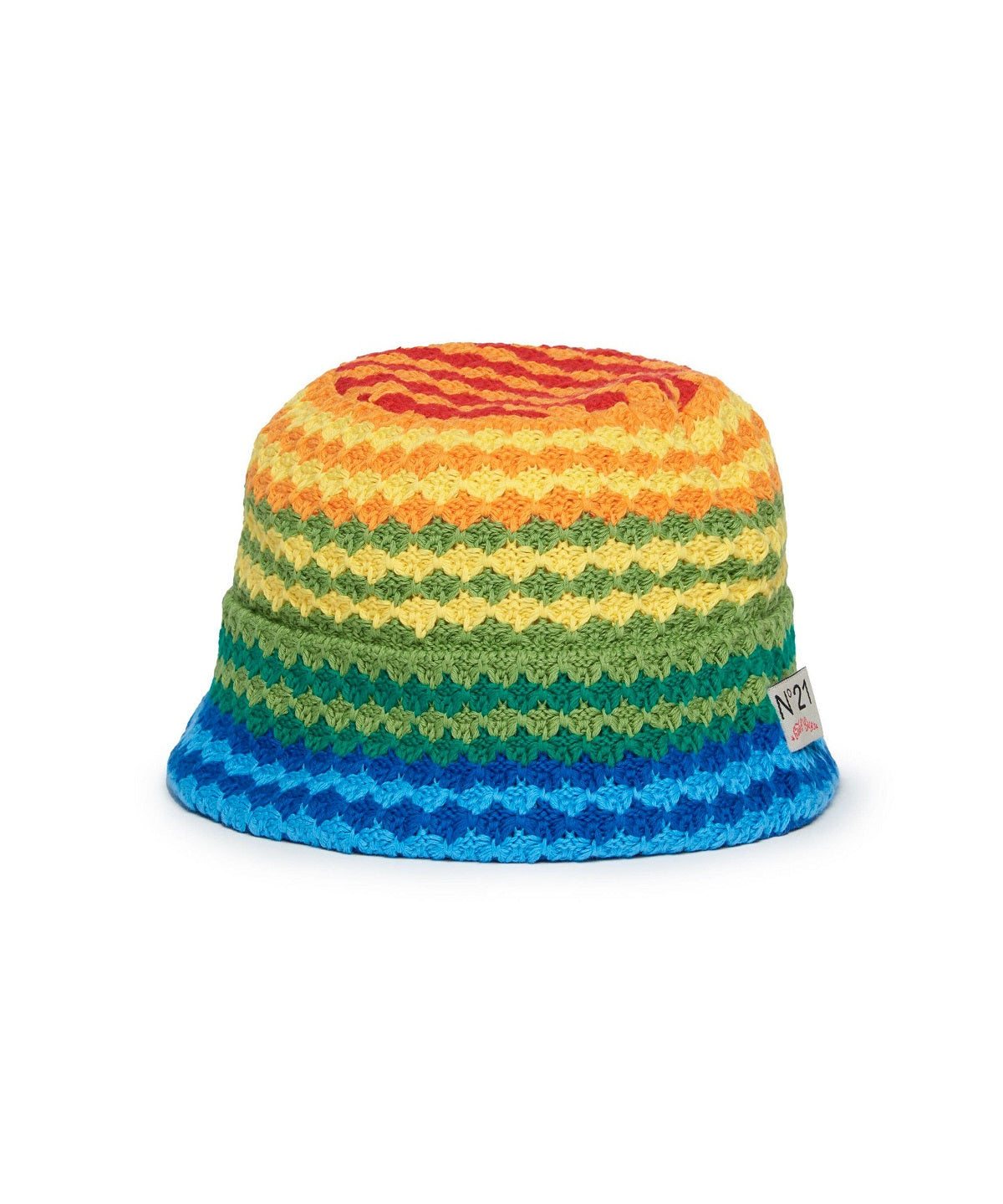 N°21 Kids Bucket Crochet Rainbow per Bambine