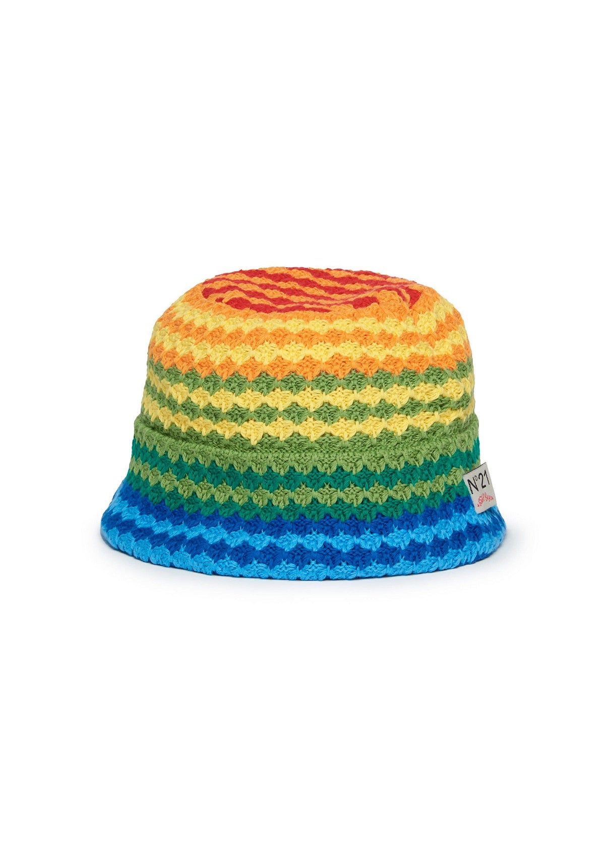 N°21 Kids Bucket Crochet Rainbow per Bambine