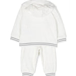 Tuta Bianca con Logo Goffrato Moschino Kids: Stile e Comfort per le Piccole Avventuriere