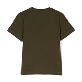 Elisabetta Franchi My Little Girl Embroidery T-shirt in Military Green