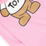 Moschino Kids Felpa Girocollo Rosa Teddy Bear per Neonate