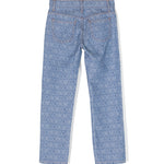 Moschino Kids Jeans Dritti Logo All-over