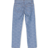Moschino Kids Jeans Dritti Logo All-over