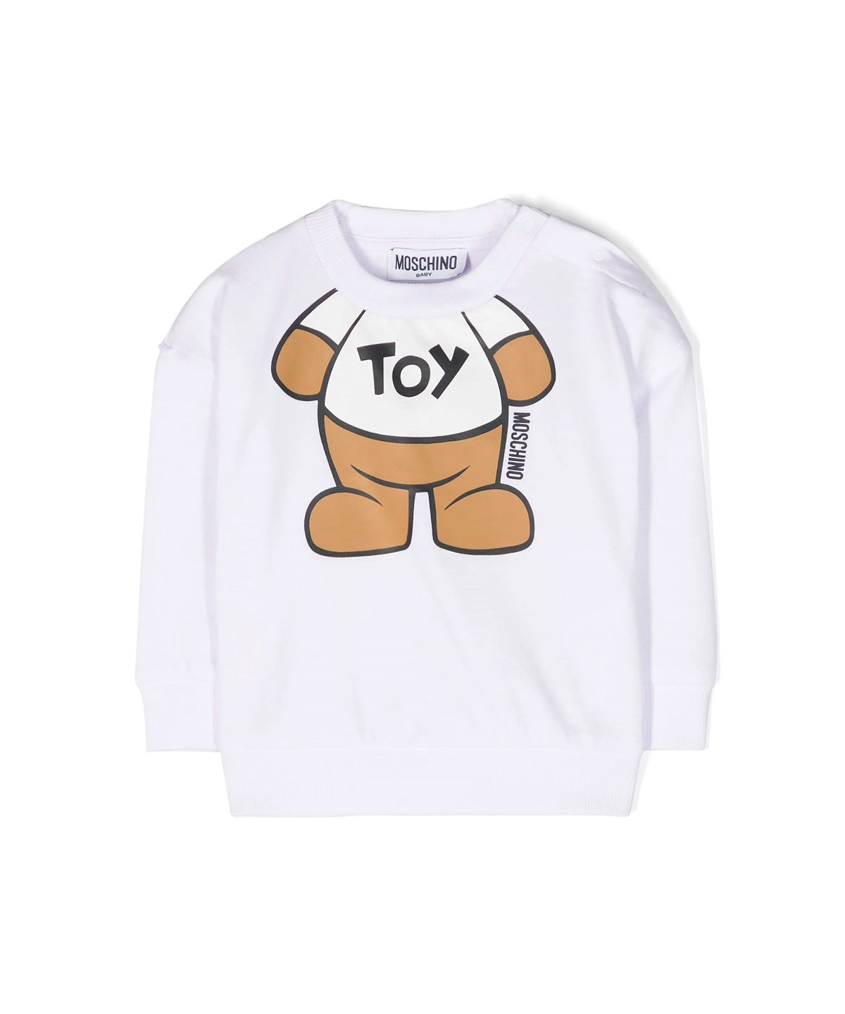 Moschino Kids Felpa Girocollo Bianca Teddy Bear