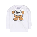 Moschino Kids Felpa Girocollo Bianca Teddy Bear