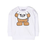 Moschino Kids Felpa Girocollo Bianca Teddy Bear