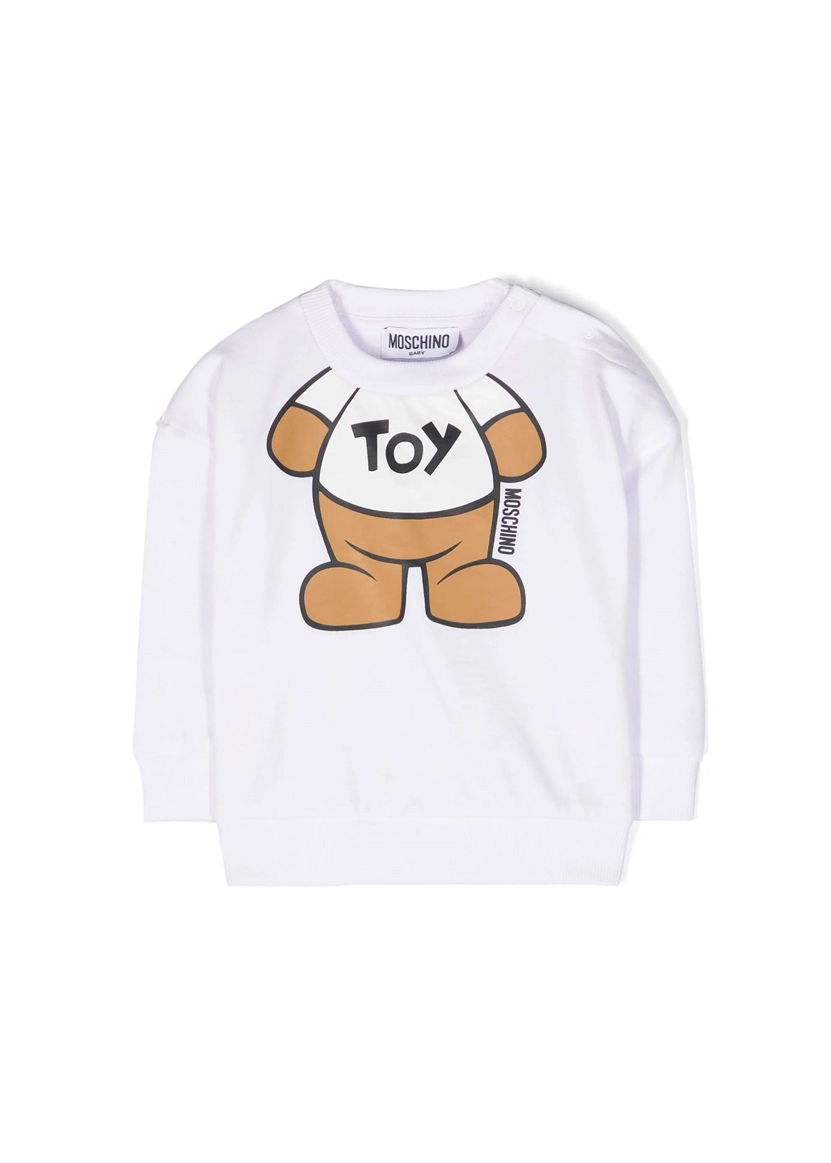 Moschino Kids Felpa Girocollo Bianca Teddy Bear