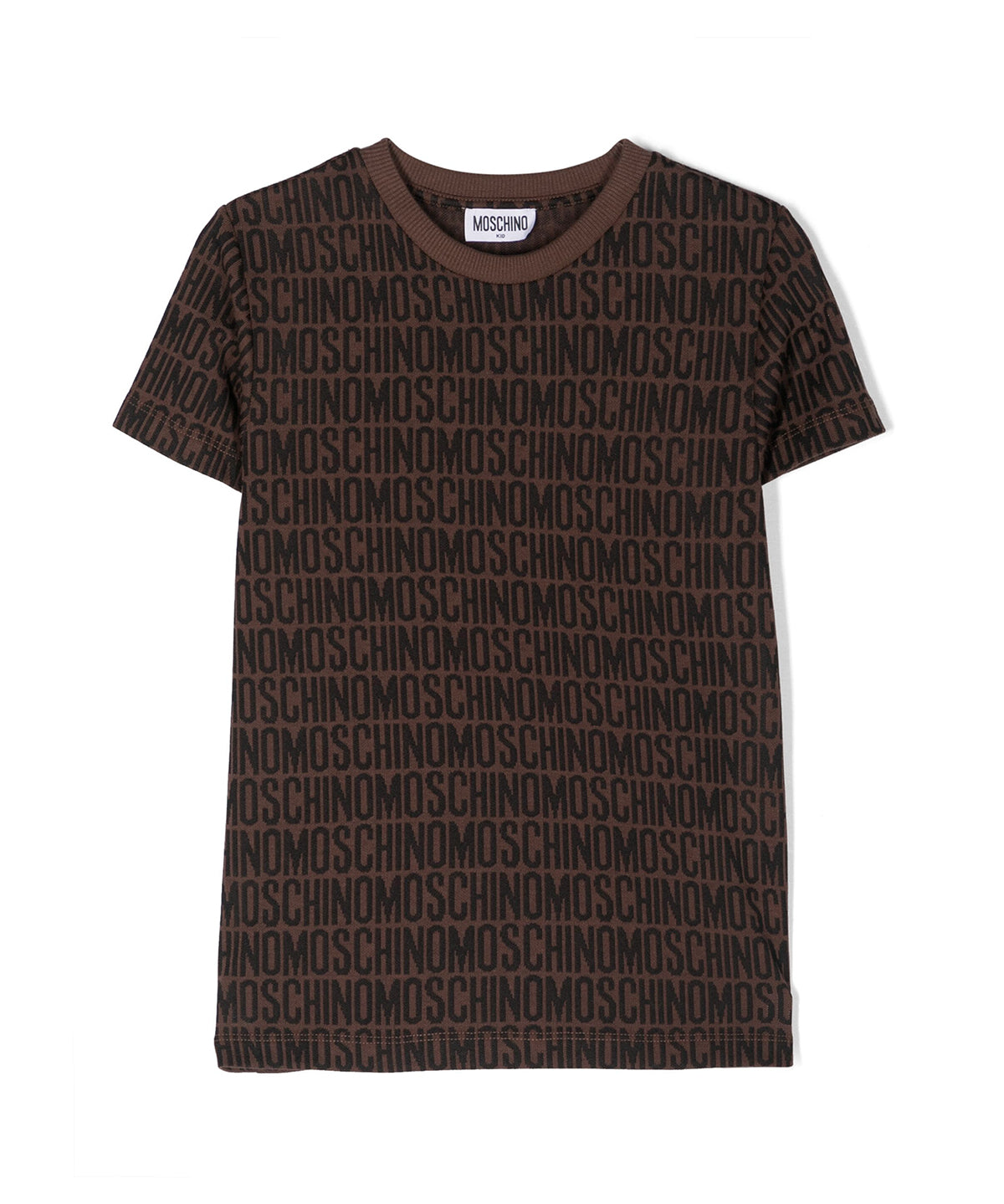 Moschino Kids T-shirt Marrone Monogram All-over