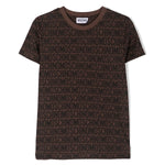 Moschino Kids T-shirt Marrone Monogram All-over