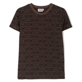 Moschino Kids T-shirt Marrone Monogram All-over