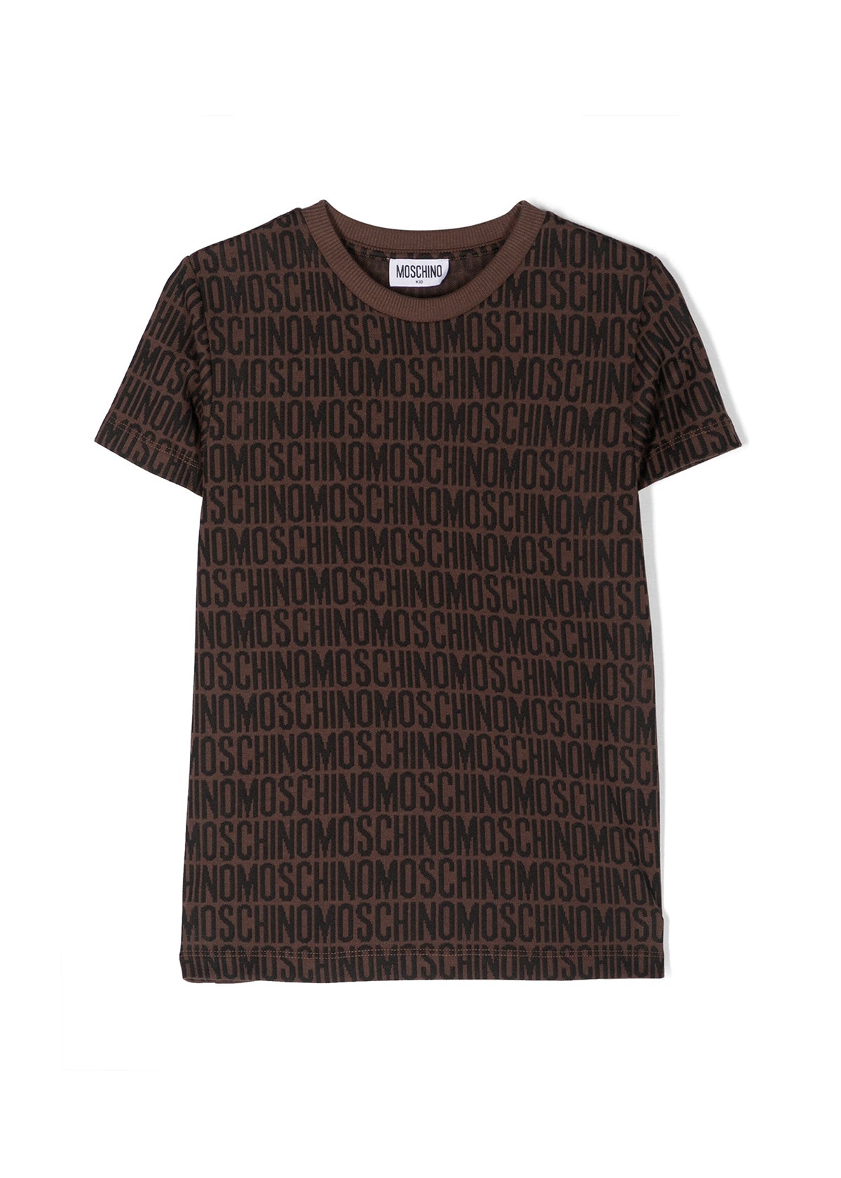 Moschino Kids T-shirt Marrone Monogram All-over