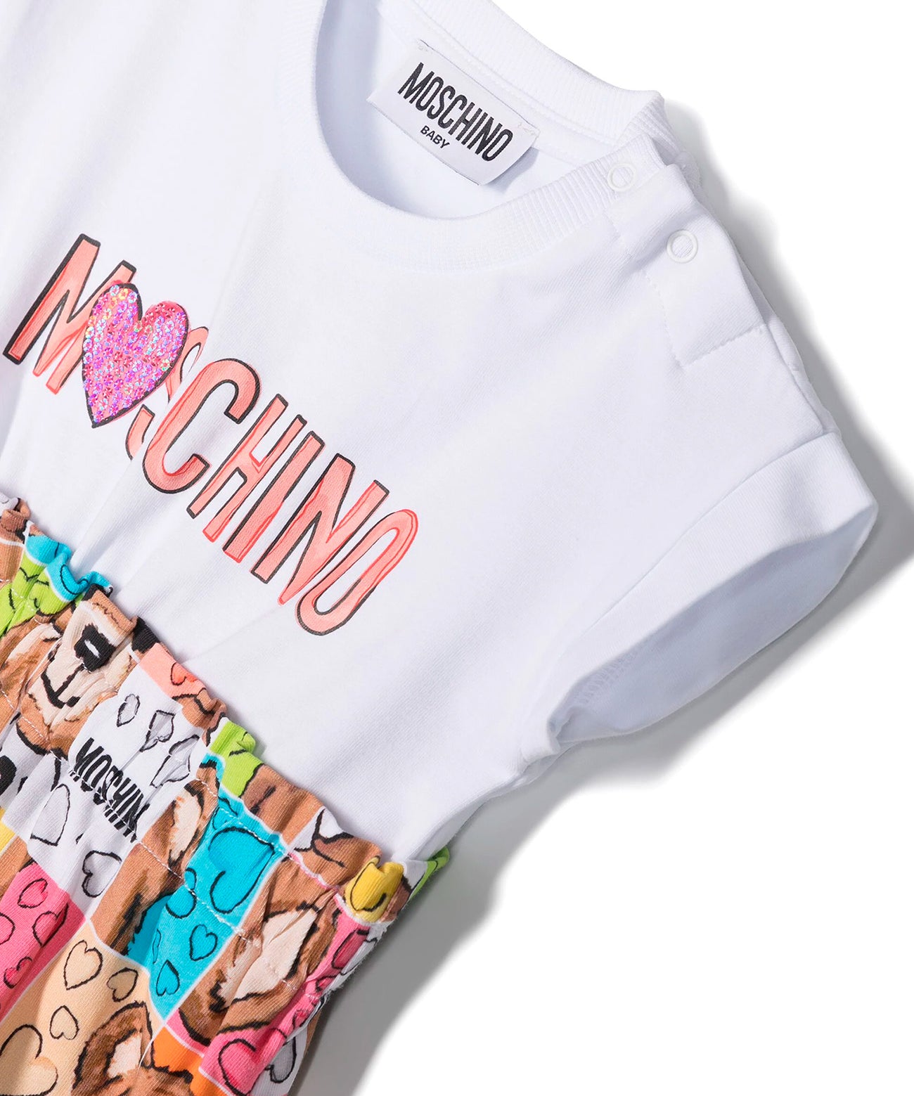 Moschino Kids Pagliaccetto con Berretto Stampa Fumetti