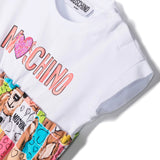 Moschino Kids Pagliaccetto con Berretto Stampa Fumetti