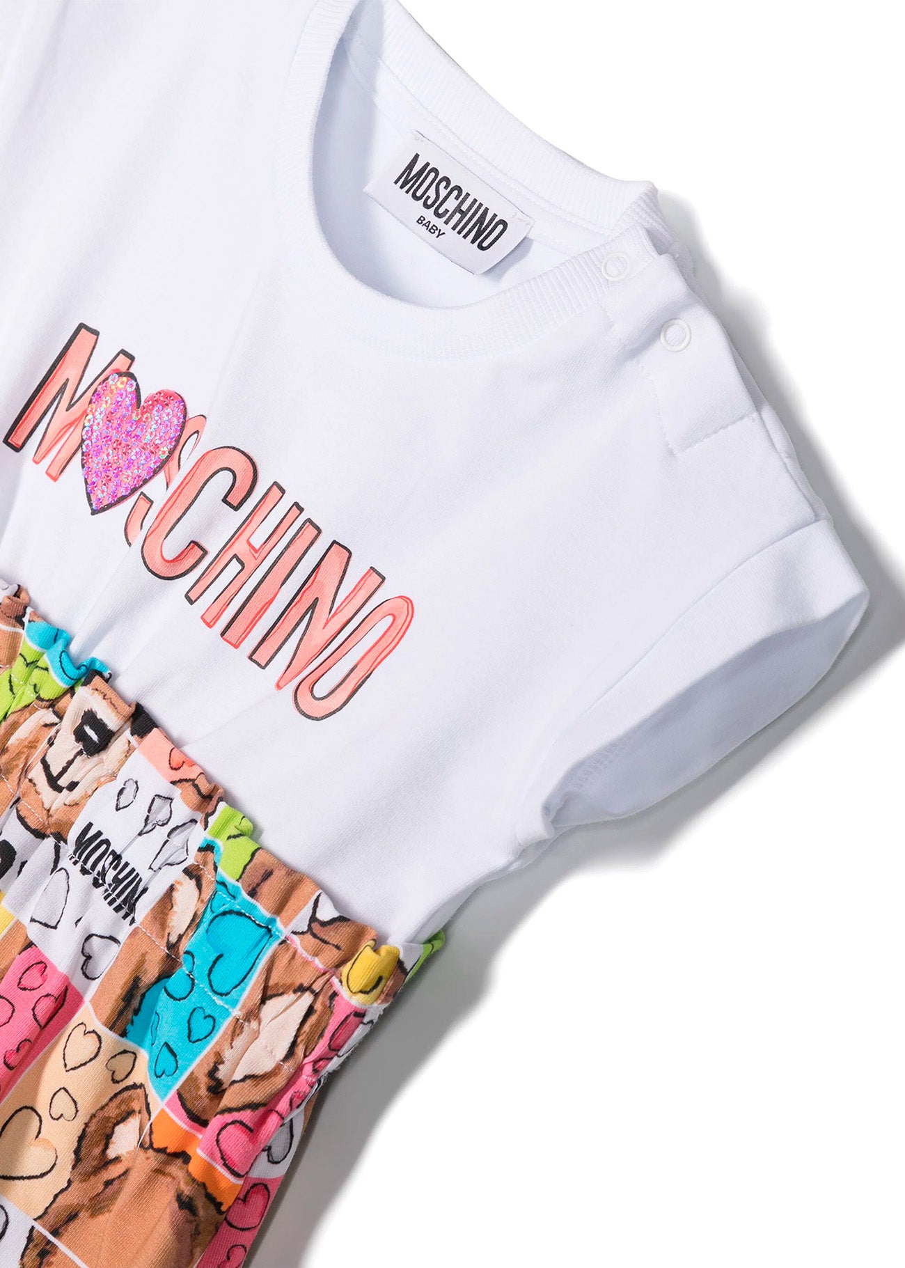 Moschino Kids Pagliaccetto con Berretto Stampa Fumetti
