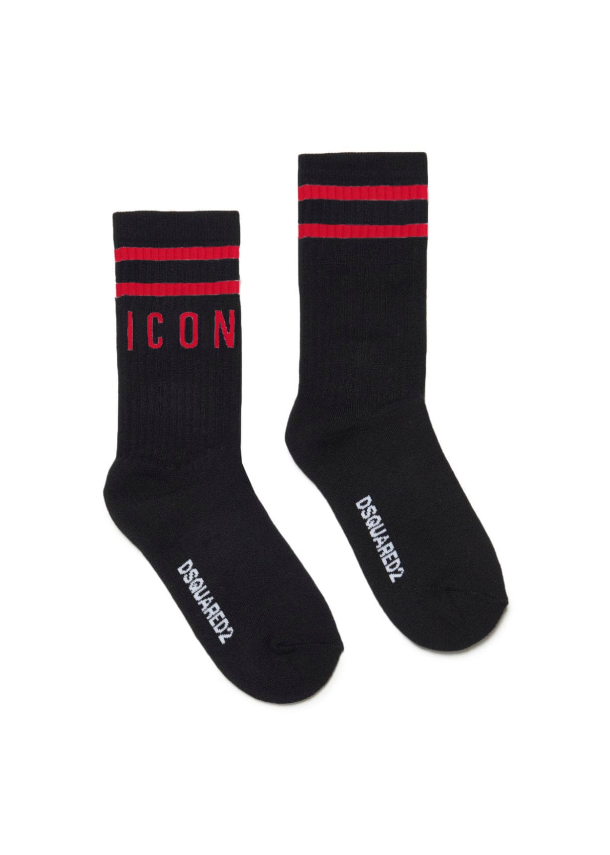 Dsquared2 Kids Icon Print Socks Black/Red