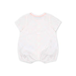 Moschino Kids Pagliaccetto Toy Quilted Bianco/Rosa con Stampa All-over