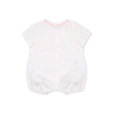 Moschino Kids Pagliaccetto Toy Quilted Bianco/Rosa con Stampa All-over