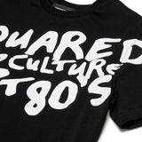 Dsquared2 Kids T-Shirt Nera con Stampa Pop Culture