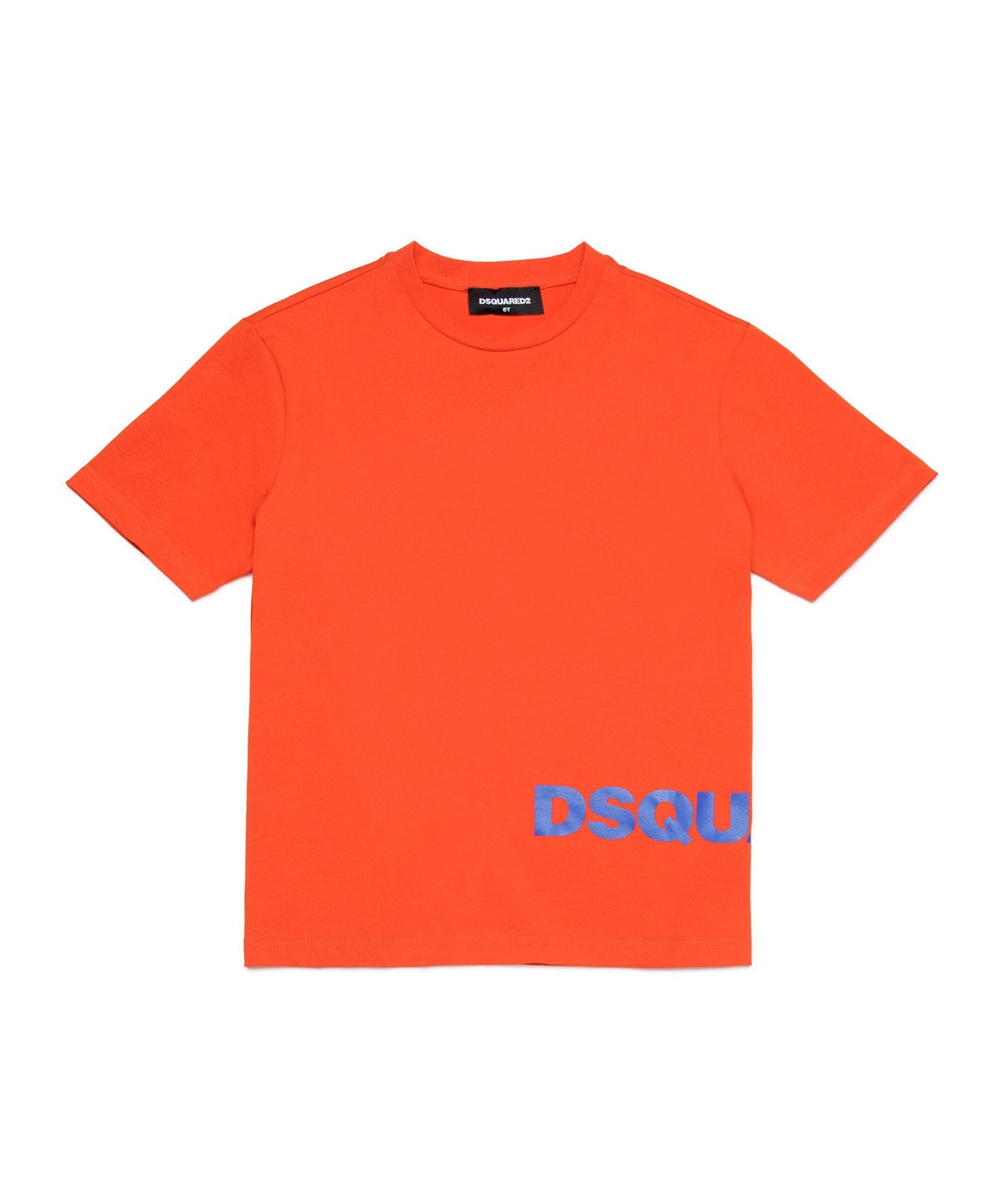 Dsquared2 Kids T-shirt Arancione con Logo a Contrasto