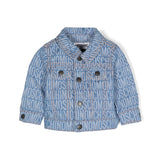 Moschino Kids Giubbino di Jeans Logo All-over per Neonate