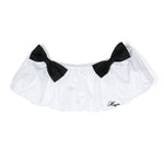 Msgm Kids Top Bianco con Fiocco
