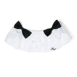 Msgm Kids Top Bianco con Fiocco