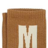 MSGM Kids Calzino con Ricamo Biscotto