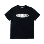 Dsquared2 Kids T-Shirt Nera con Logo Surf