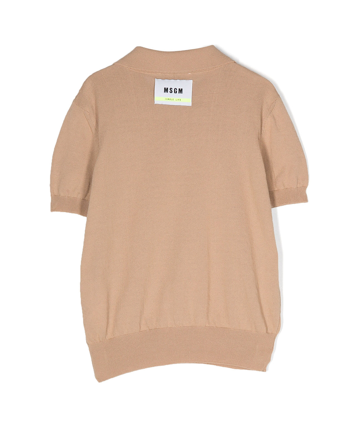 MSGM Kids Polo Beige in Maglia